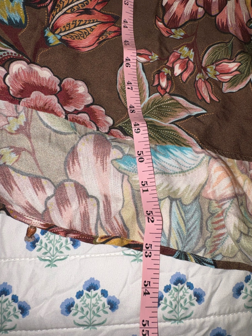 Farm Rio Anthropologie Valentina Maxi Dress Brown Floral V Kimono Large - Picture 6 of 7